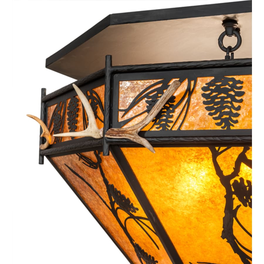 Meyda Tiffany Whispering Pines 8 Light 46" Wide Semi-Flush Ceiling Fixture
