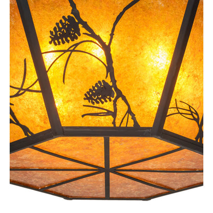 Meyda Tiffany Whispering Pines 8 Light 46" Wide Semi-Flush Ceiling Fixture