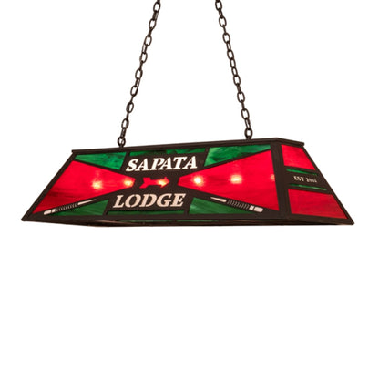 Meyda Tiffany 6 Light 48" Wide Billiard Linear Pendant