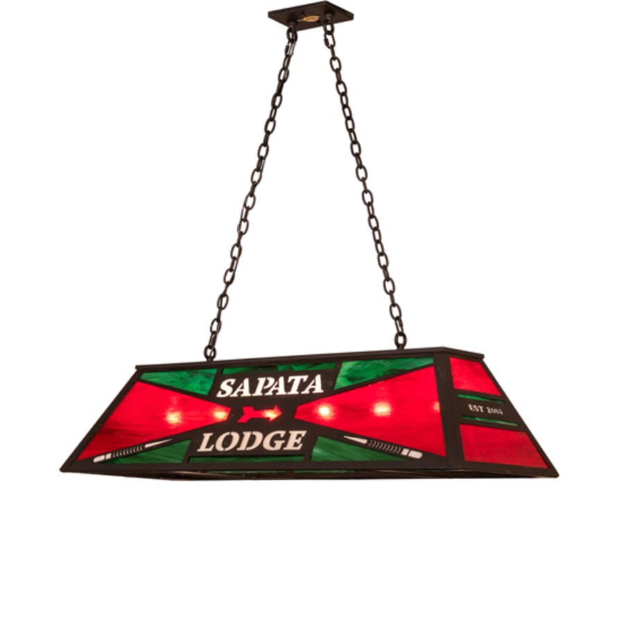 Meyda Tiffany 6 Light 48" Wide Billiard Linear Pendant