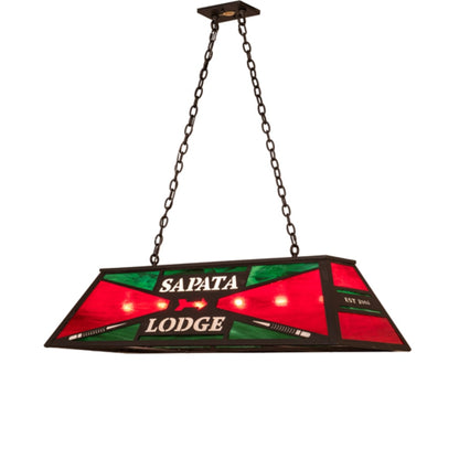 Meyda Tiffany 6 Light 48" Wide Billiard Linear Pendant