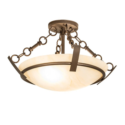 Meyda Tiffany Covina 2 Light 18" Wide Semi-Flush Bowl Ceiling Fixture