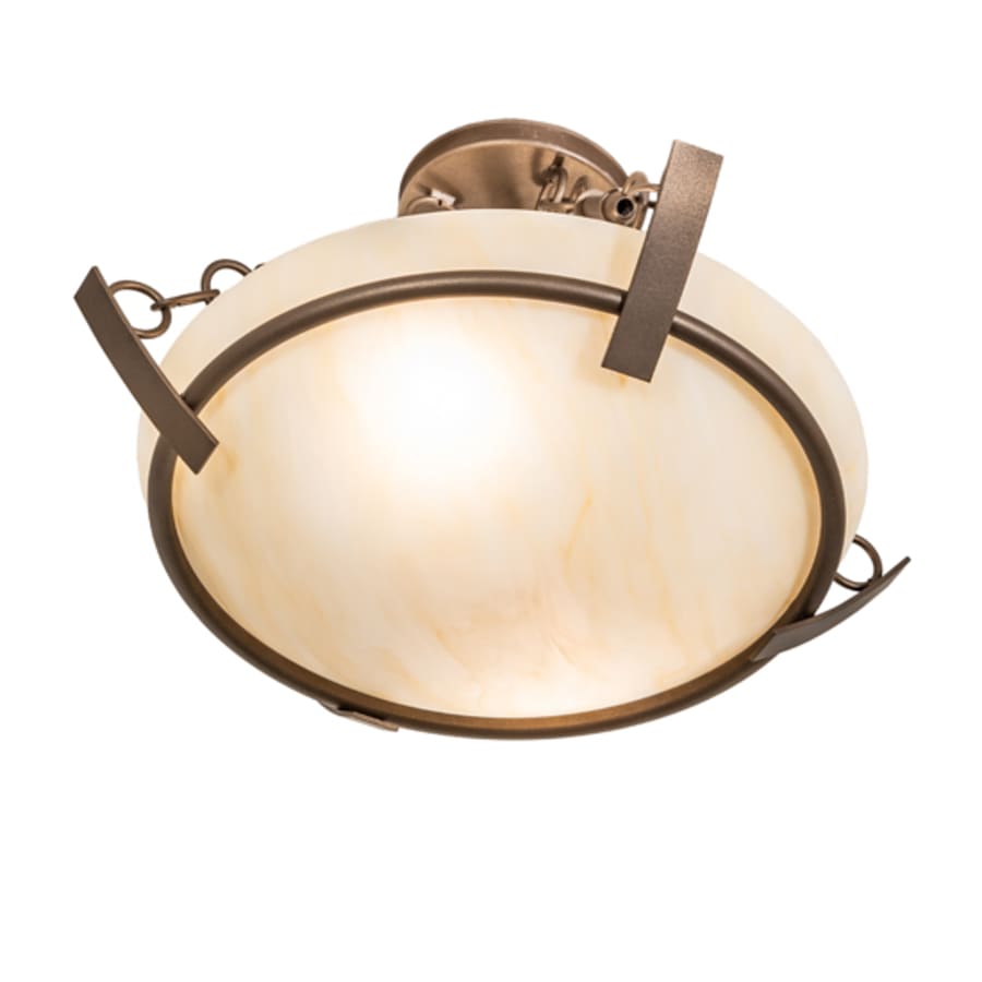 Meyda Tiffany Covina 2 Light 18" Wide Semi-Flush Bowl Ceiling Fixture