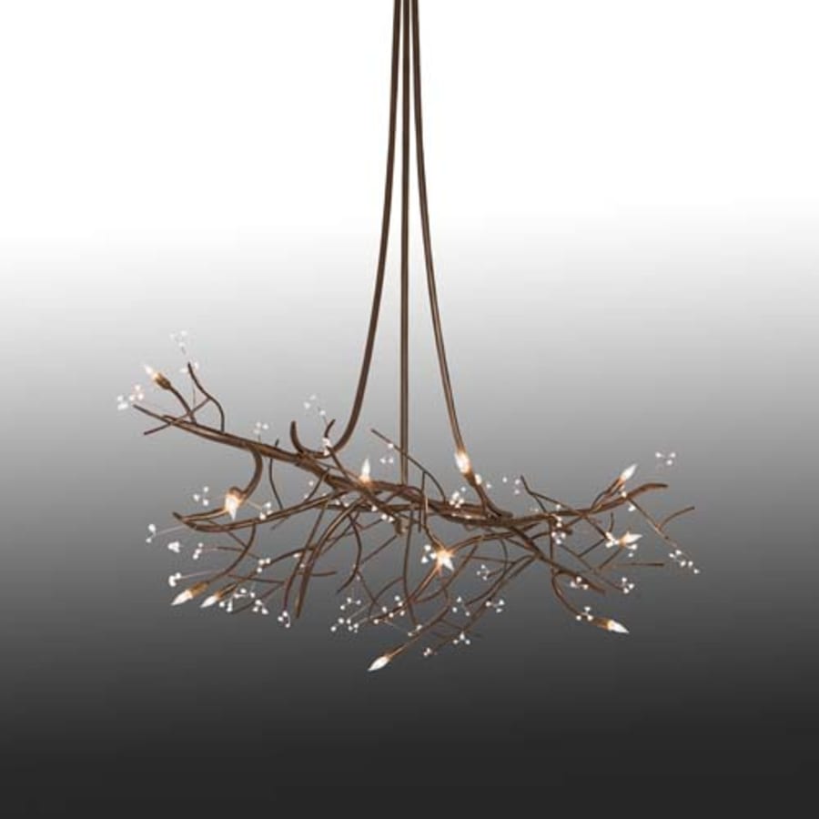 Meyda Tiffany Long Winter Solstice 11 Light 72" Wide Taper Candle Linear Chandelier