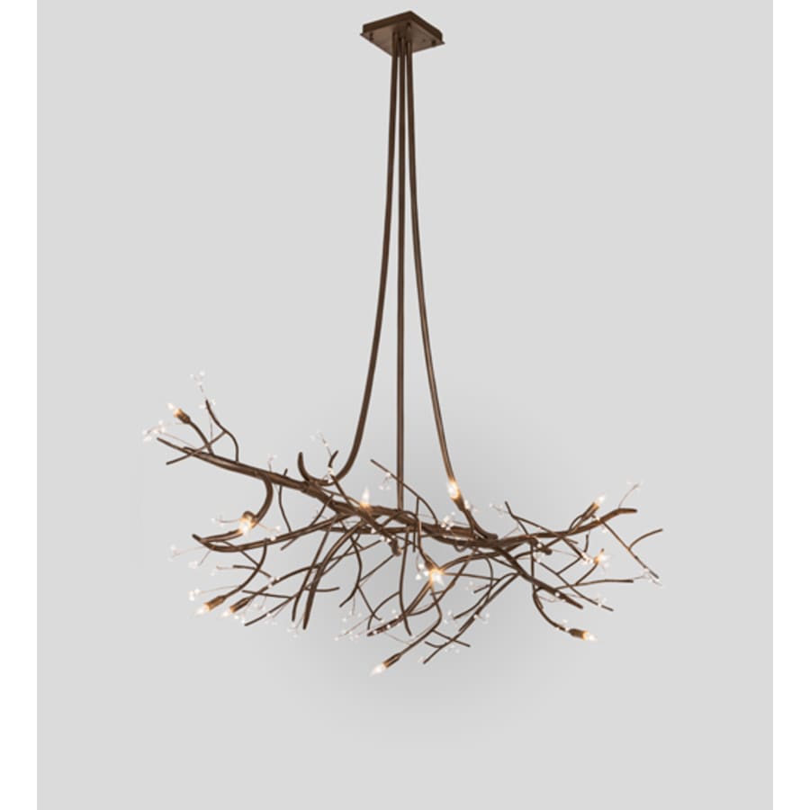 Meyda Tiffany Long Winter Solstice 11 Light 72" Wide Taper Candle Linear Chandelier