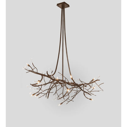 Meyda Tiffany Long Winter Solstice 11 Light 72" Wide Taper Candle Linear Chandelier