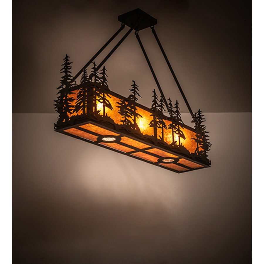 Meyda Tiffany Tall Pines 3 Light 36" Wide Linear Chandelier