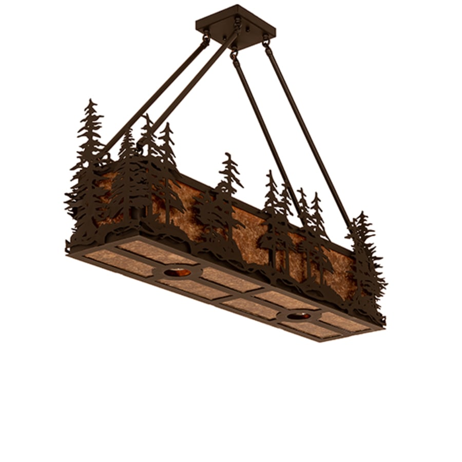 Meyda Tiffany Tall Pines 3 Light 36" Wide Linear Chandelier