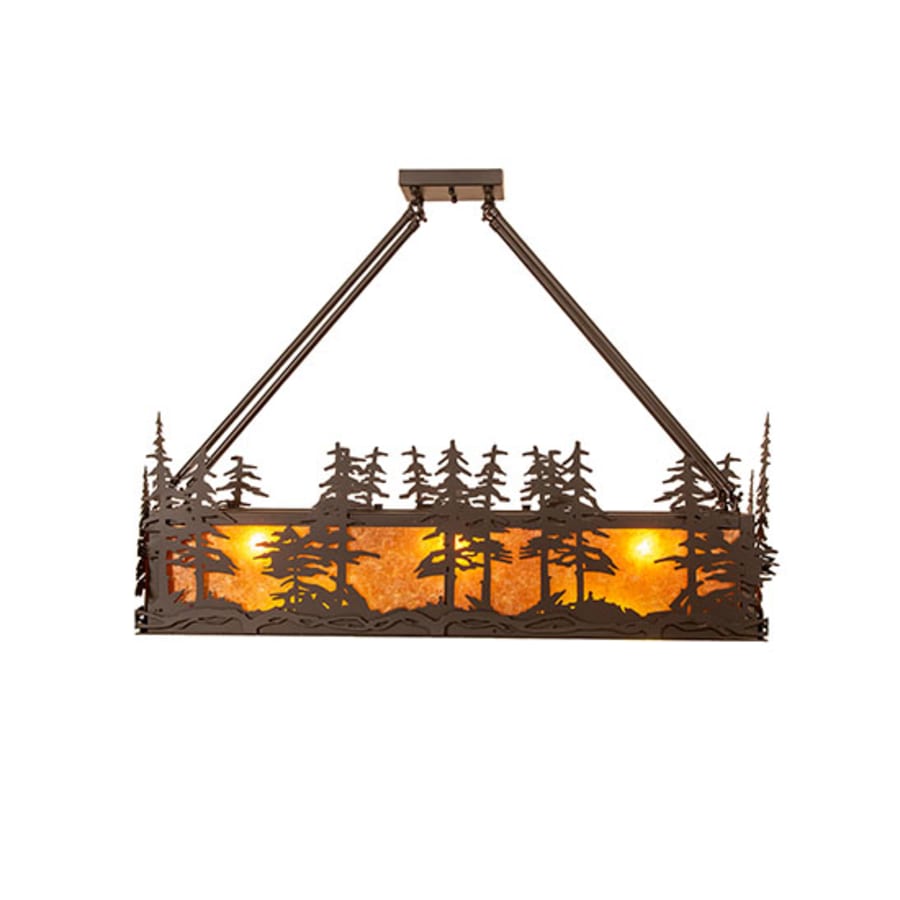 Meyda Tiffany Tall Pines 3 Light 36" Wide Linear Chandelier