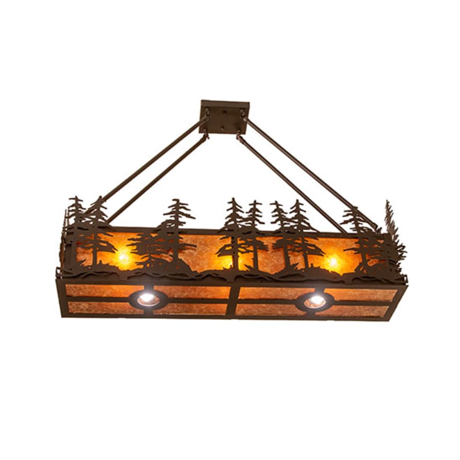 Meyda Tiffany Tall Pines 3 Light 36" Wide Linear Chandelier