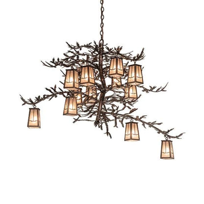 Meyda Tiffany Pine Branch 12 Light 52" Wide Chandelier