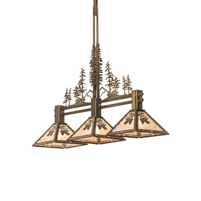 Meyda Tiffany 3 Light 45" Wide Linear Pendant