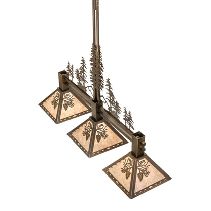 Meyda Tiffany 3 Light 45" Wide Linear Pendant