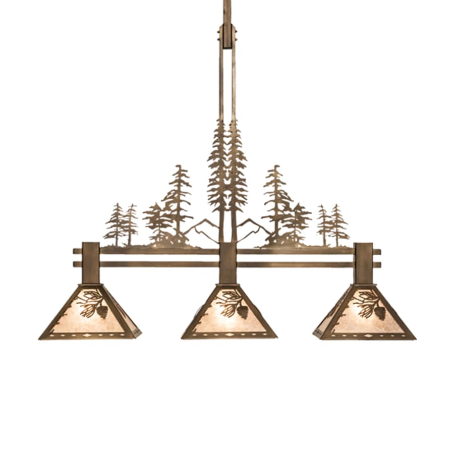 Meyda Tiffany 3 Light 45" Wide Linear Pendant