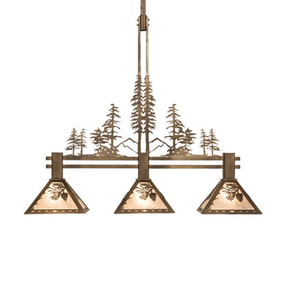 Meyda Tiffany 3 Light 45" Wide Linear Pendant