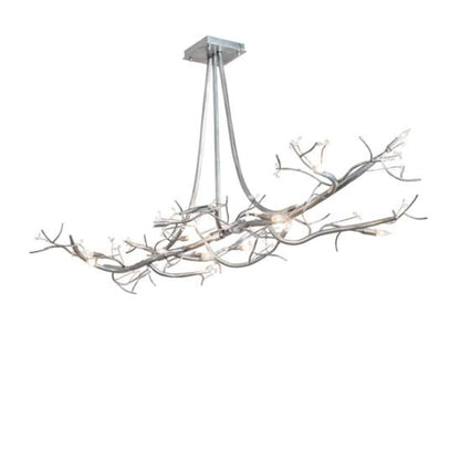 Meyda Tiffany Long Winter Solstice 12 Light 72" Wide Linear Chandelier