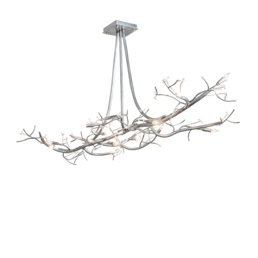 Meyda Tiffany Long Winter Solstice 12 Light 72" Wide Linear Chandelier