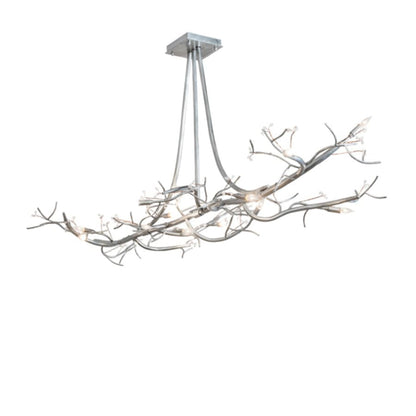 Meyda Tiffany Long Winter Solstice 12 Light 72" Wide Linear Chandelier