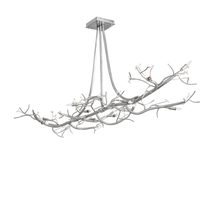Meyda Tiffany Long Winter Solstice 12 Light 72" Wide Linear Chandelier
