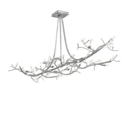 Meyda Tiffany Long Winter Solstice 12 Light 72" Wide Linear Chandelier