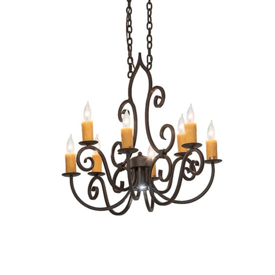 Meyda Tiffany Long Clifton 8 Light 36" Wide Taper Candle Style Chandelier