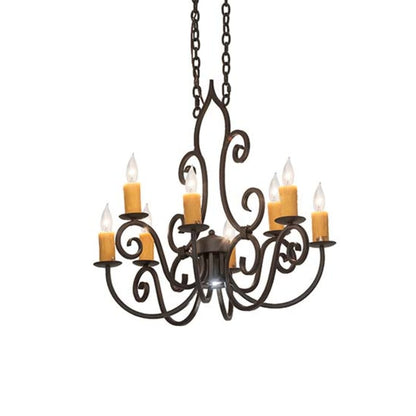 Meyda Tiffany Long Clifton 8 Light 36" Wide Taper Candle Style Chandelier