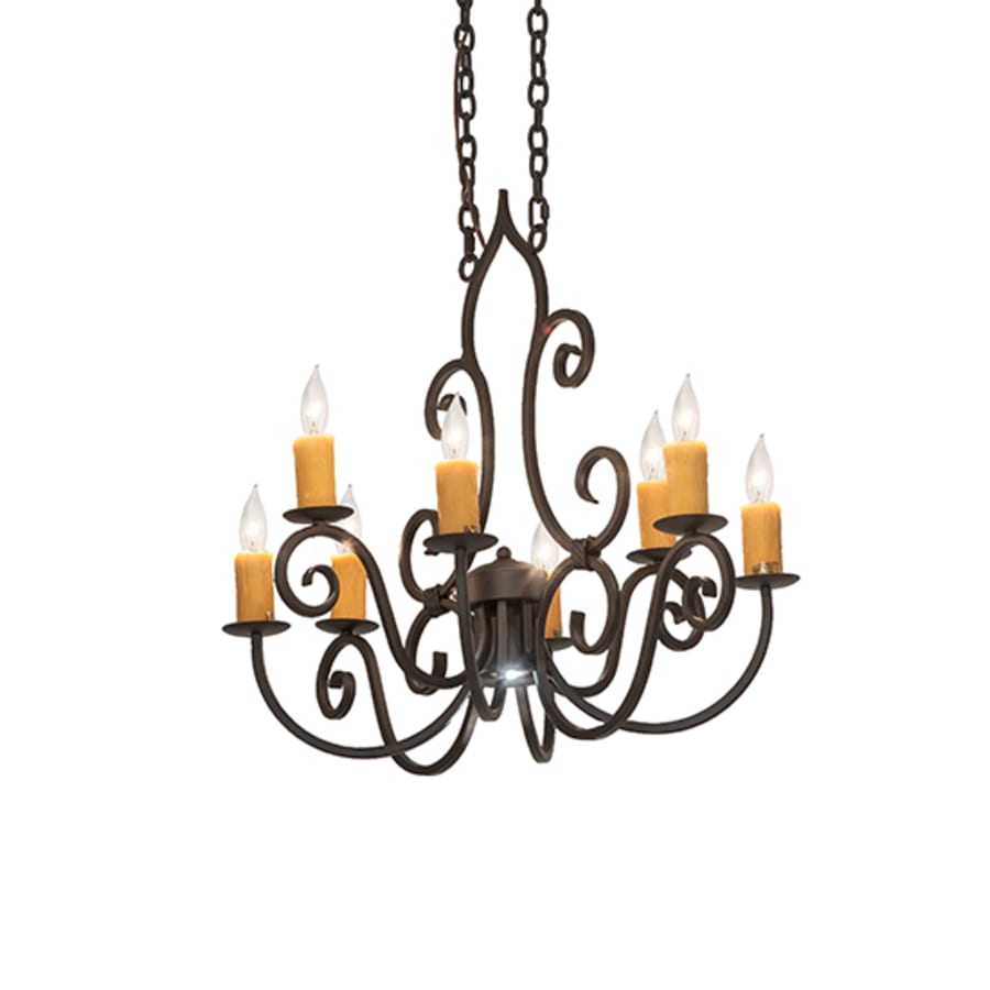 Meyda Tiffany Long Clifton 8 Light 36" Wide Taper Candle Style Chandelier