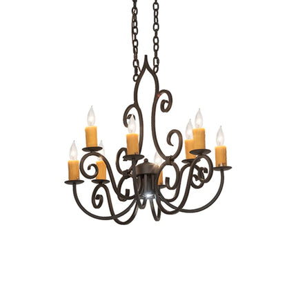 Meyda Tiffany Long Clifton 8 Light 36" Wide Taper Candle Style Chandelier