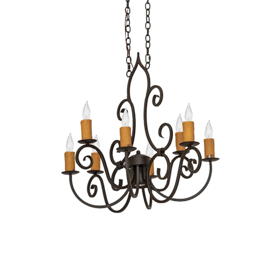 Meyda Tiffany Long Clifton 8 Light 36" Wide Taper Candle Style Chandelier