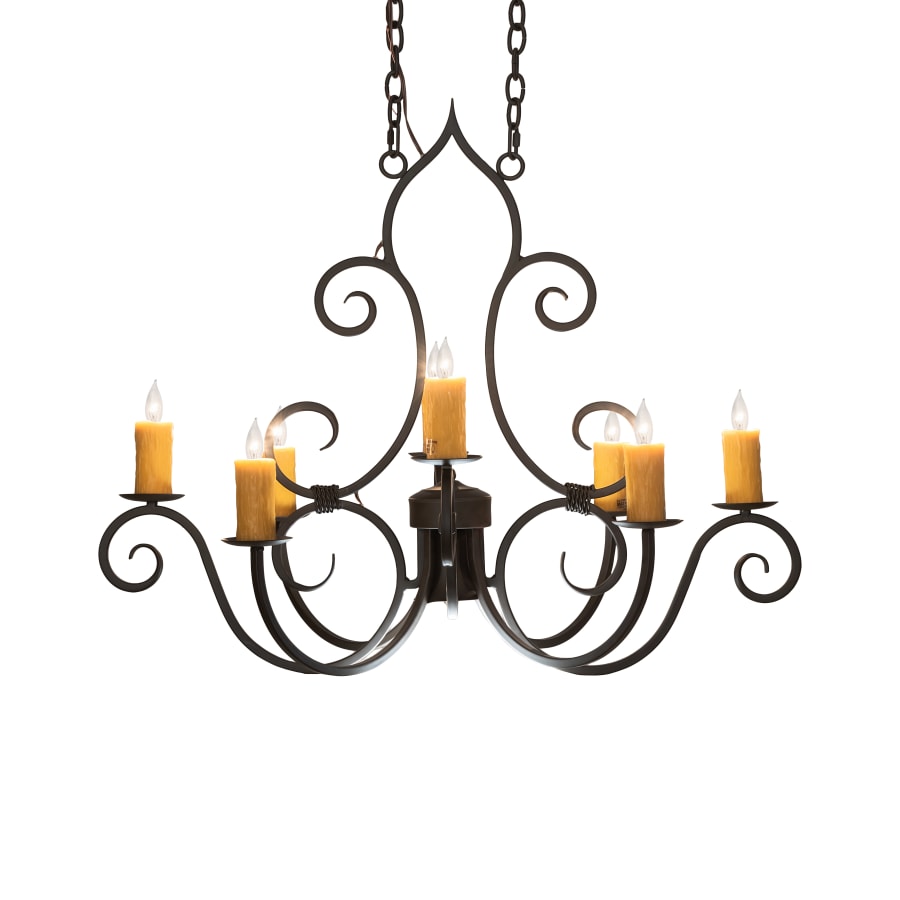 Meyda Tiffany Long Clifton 8 Light 36" Wide Taper Candle Style Chandelier