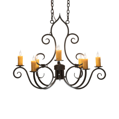 Meyda Tiffany Long Clifton 8 Light 36" Wide Taper Candle Style Chandelier