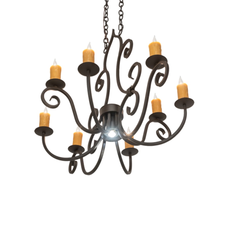 Meyda Tiffany Long Clifton 8 Light 36" Wide Taper Candle Style Chandelier