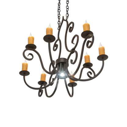 Meyda Tiffany Long Clifton 8 Light 36" Wide Taper Candle Style Chandelier