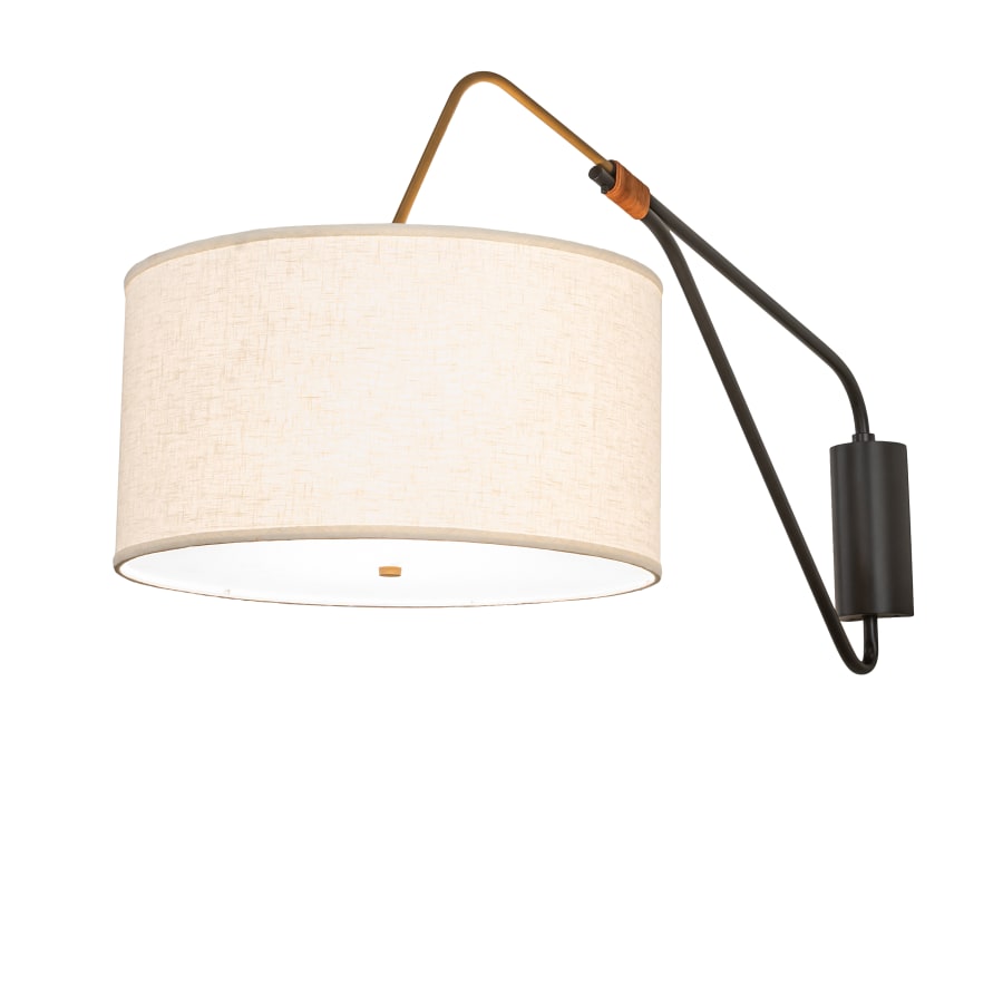 Meyda Tiffany Cilindro 25" Tall Wall Sconce with Linen Shade