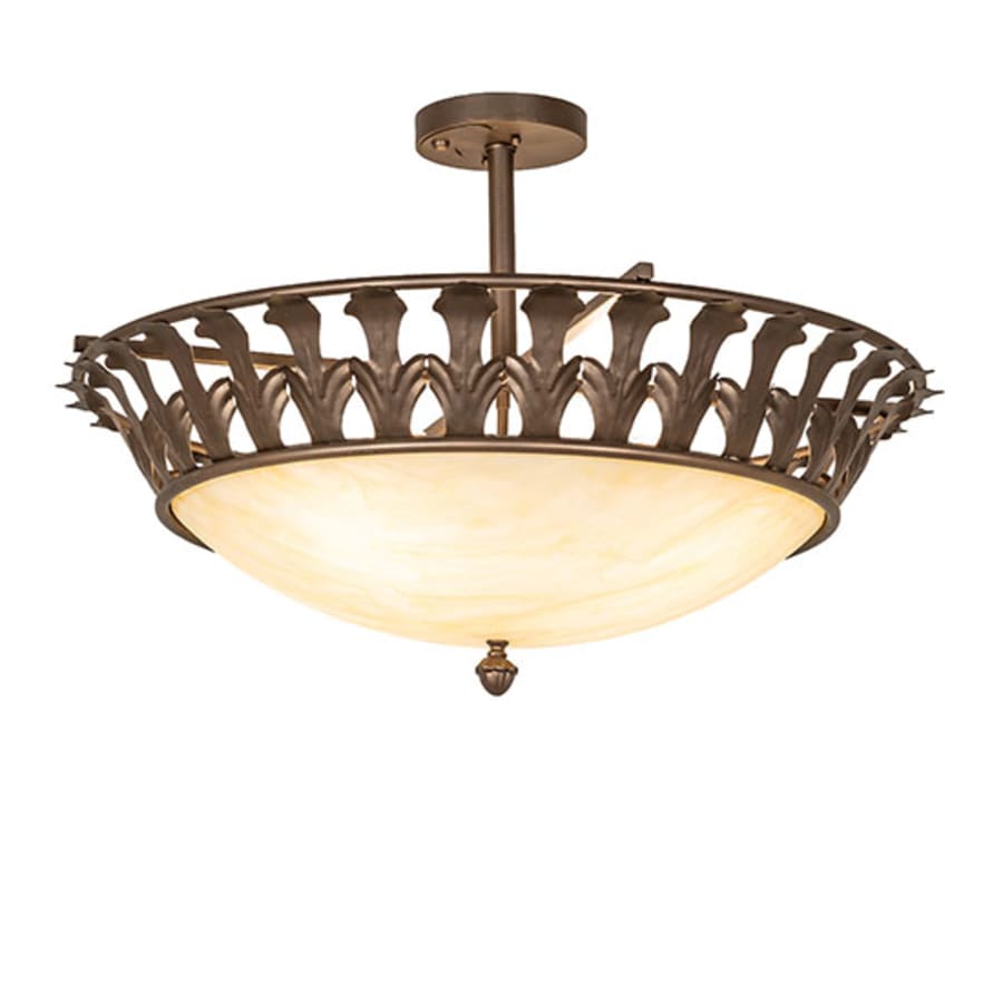 Meyda Tiffany Hampton 4 Light 30" Wide Semi-Flush Bowl Ceiling Fixture - Tyler Bronze Finish