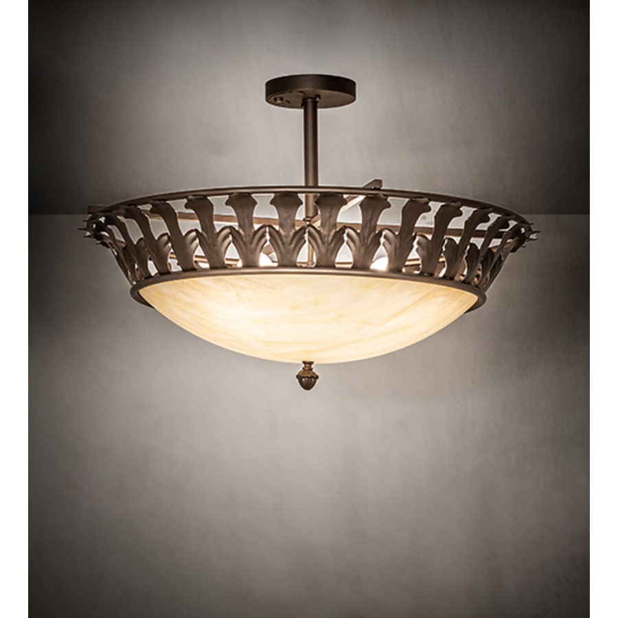 Meyda Tiffany Hampton 4 Light 30" Wide Semi-Flush Bowl Ceiling Fixture - Tyler Bronze Finish