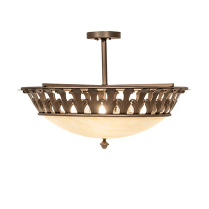 Meyda Tiffany Hampton 4 Light 30" Wide Semi-Flush Bowl Ceiling Fixture - Tyler Bronze Finish