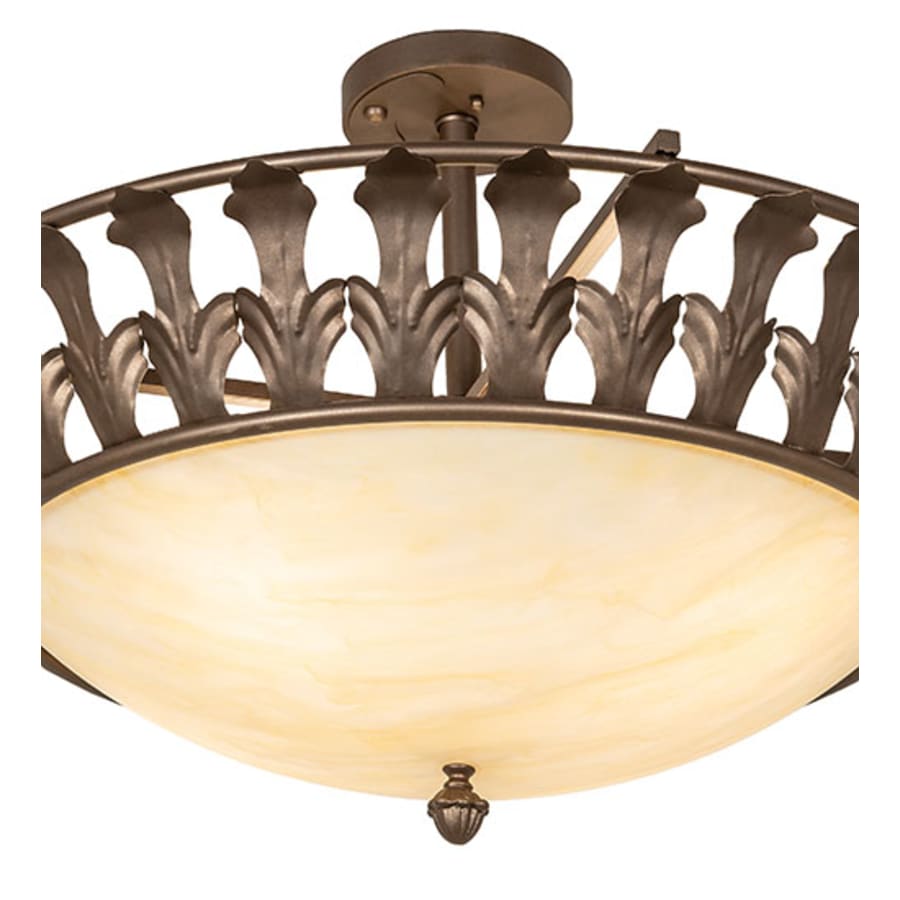 Meyda Tiffany Hampton 4 Light 30" Wide Semi-Flush Bowl Ceiling Fixture - Tyler Bronze Finish