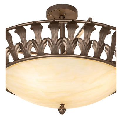 Meyda Tiffany Hampton 4 Light 30" Wide Semi-Flush Bowl Ceiling Fixture - Tyler Bronze Finish