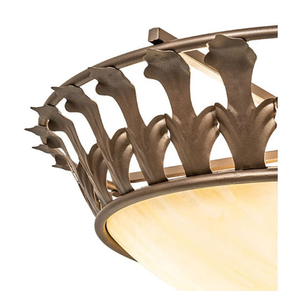Meyda Tiffany Hampton 4 Light 30" Wide Semi-Flush Bowl Ceiling Fixture - Tyler Bronze Finish