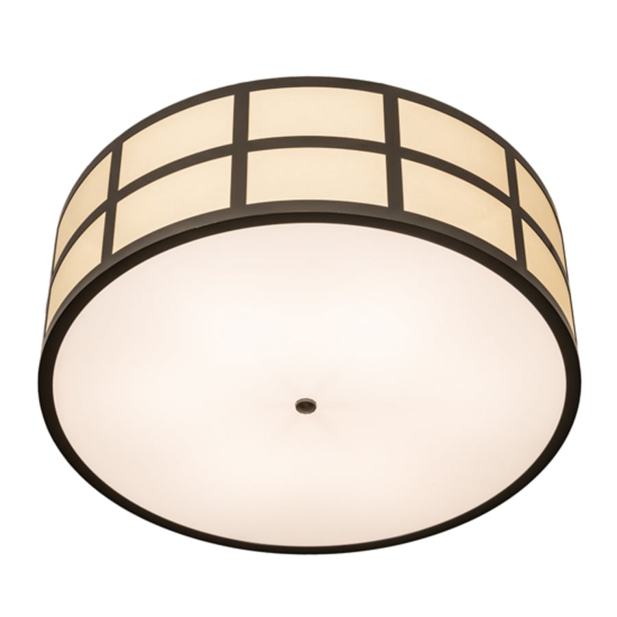 Meyda Tiffany Cilindro Barnabas 6 Light 36" Wide Semi-Flush Drum Ceiling Fixture - Timeless Bronze Finish