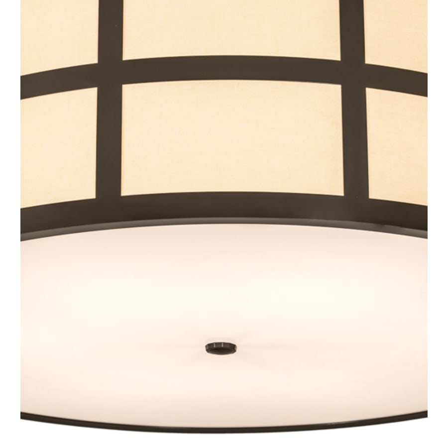 Meyda Tiffany Cilindro Barnabas 6 Light 36" Wide Semi-Flush Drum Ceiling Fixture - Timeless Bronze Finish