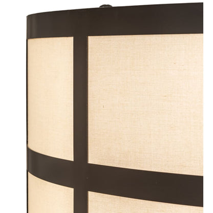 Meyda Tiffany Cilindro Barnabas 6 Light 36" Wide Semi-Flush Drum Ceiling Fixture - Timeless Bronze Finish