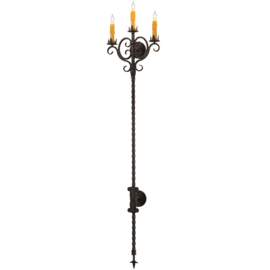Meyda Tiffany 3 Light 74" Tall Wall Sconce