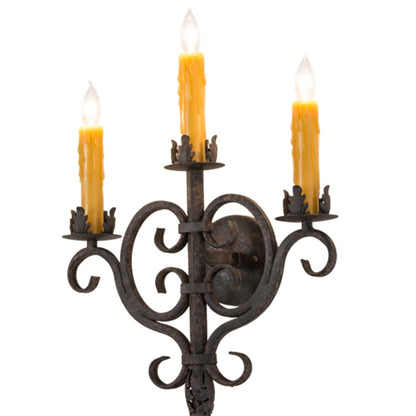 Meyda Tiffany 3 Light 74" Tall Wall Sconce
