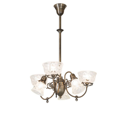 Meyda Tiffany Revival Gas and Electric 6 Light 27" Wide Chandelier