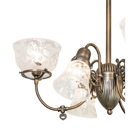 Meyda Tiffany Revival Gas and Electric 6 Light 27" Wide Chandelier
