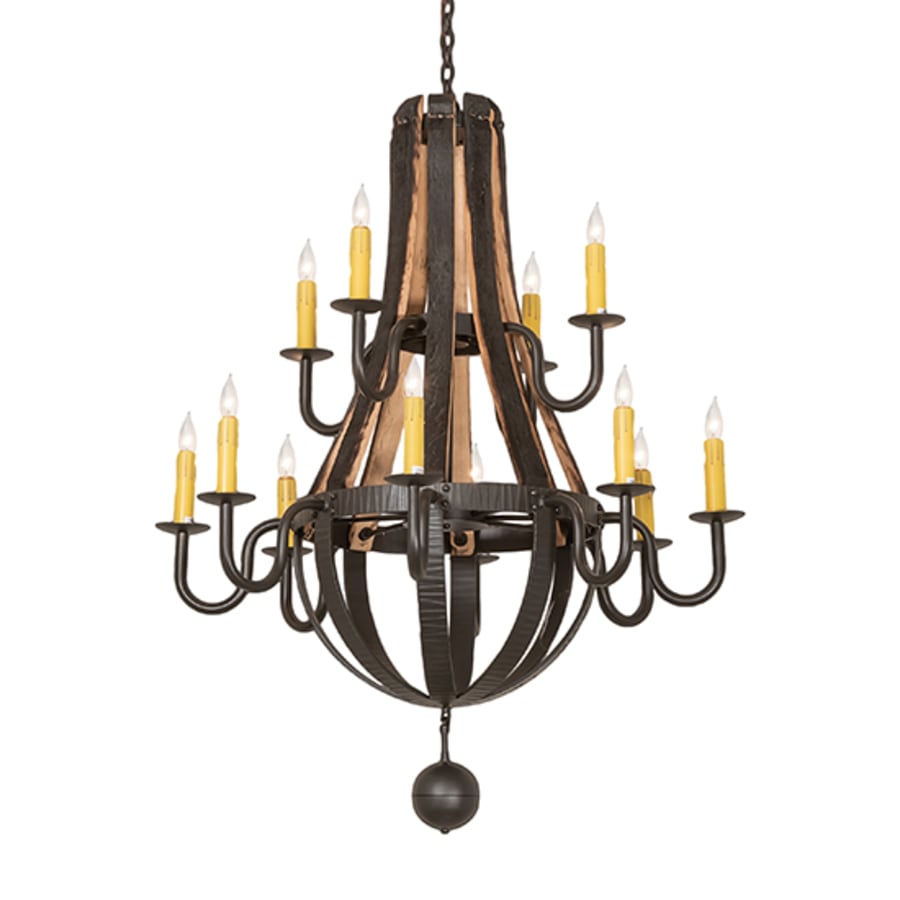 Meyda Tiffany Barrel Stave 12 Light 44" Wide Taper Candle Style Chandelier