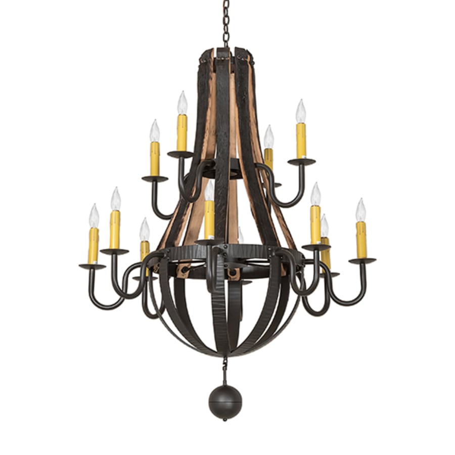 Meyda Tiffany Barrel Stave 12 Light 44" Wide Taper Candle Style Chandelier