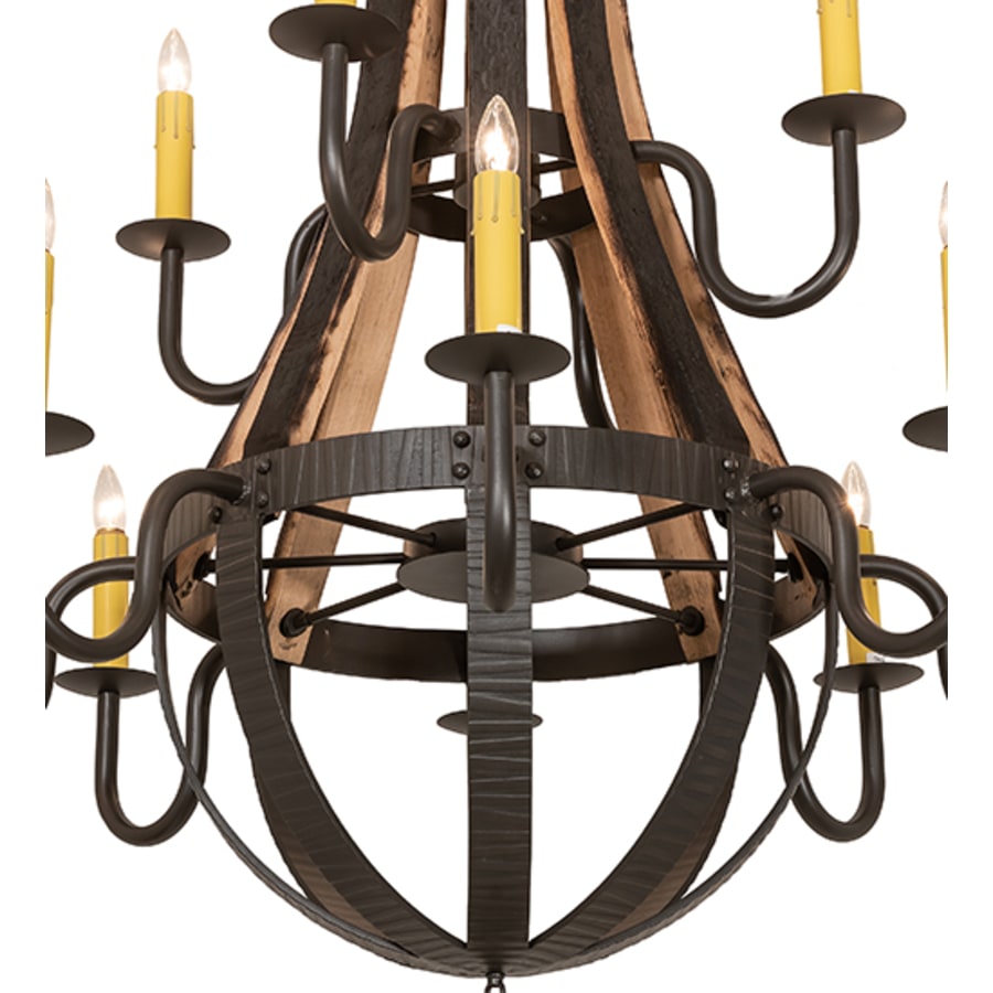 Meyda Tiffany Barrel Stave 12 Light 44" Wide Taper Candle Style Chandelier
